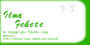 ilma fekete business card